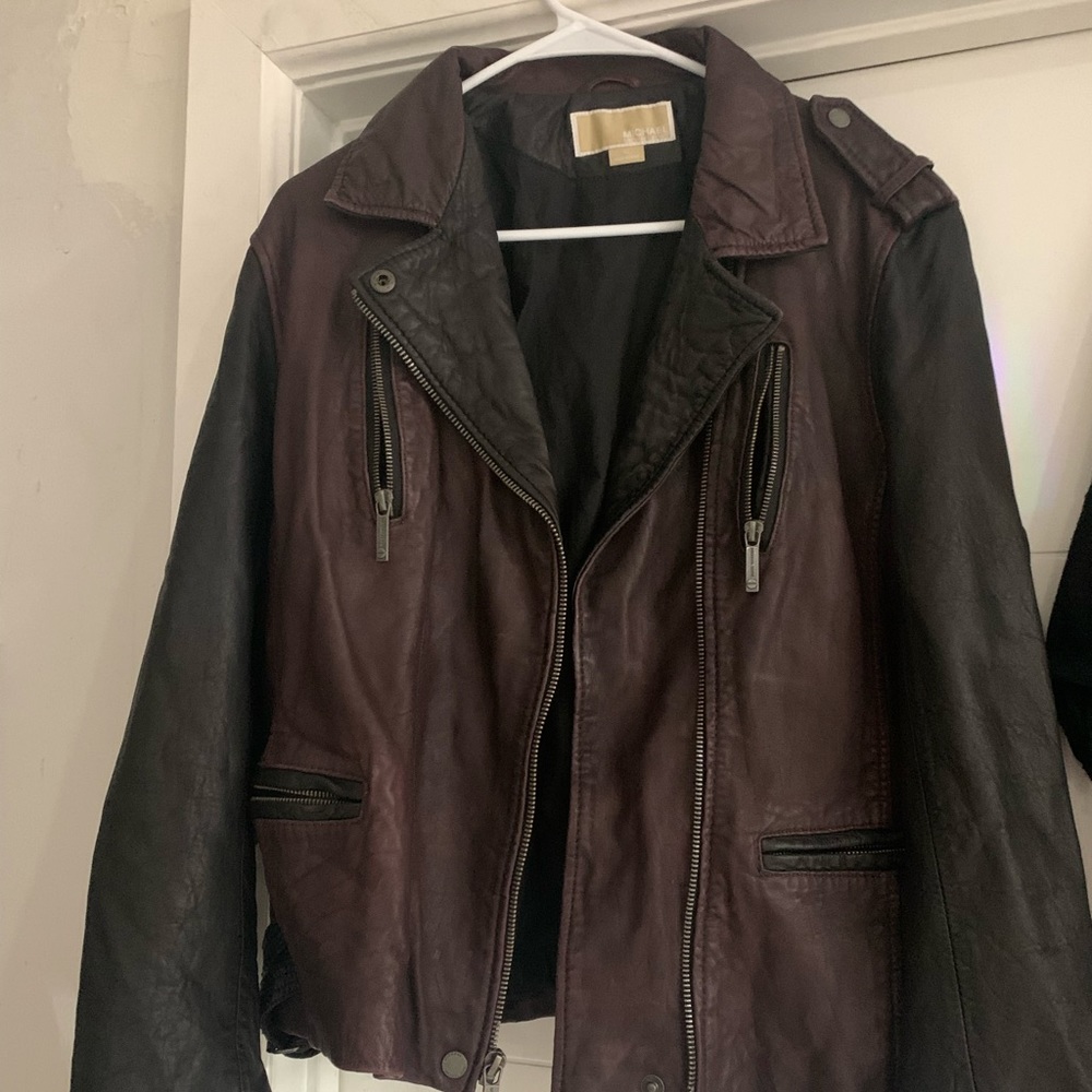 Michael Kors all leather biker styled jacket.